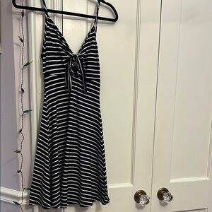 Black and White Striped Dress